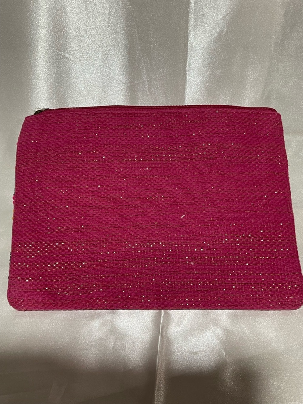 NWT America&Beyond “JOY” Sequins,Glass Beads  Handcrafted/Cotton Canvas Clutch - Picture 6 of 13